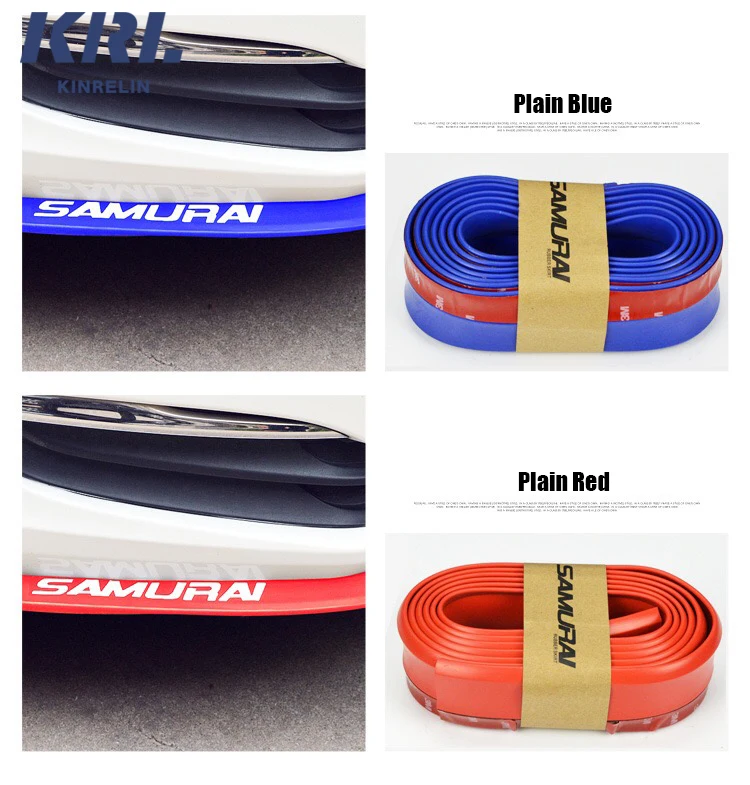 Universal 2.5M Lip Splitter Rubber Body Trim Car Lip Skirt Protector Front Bumper