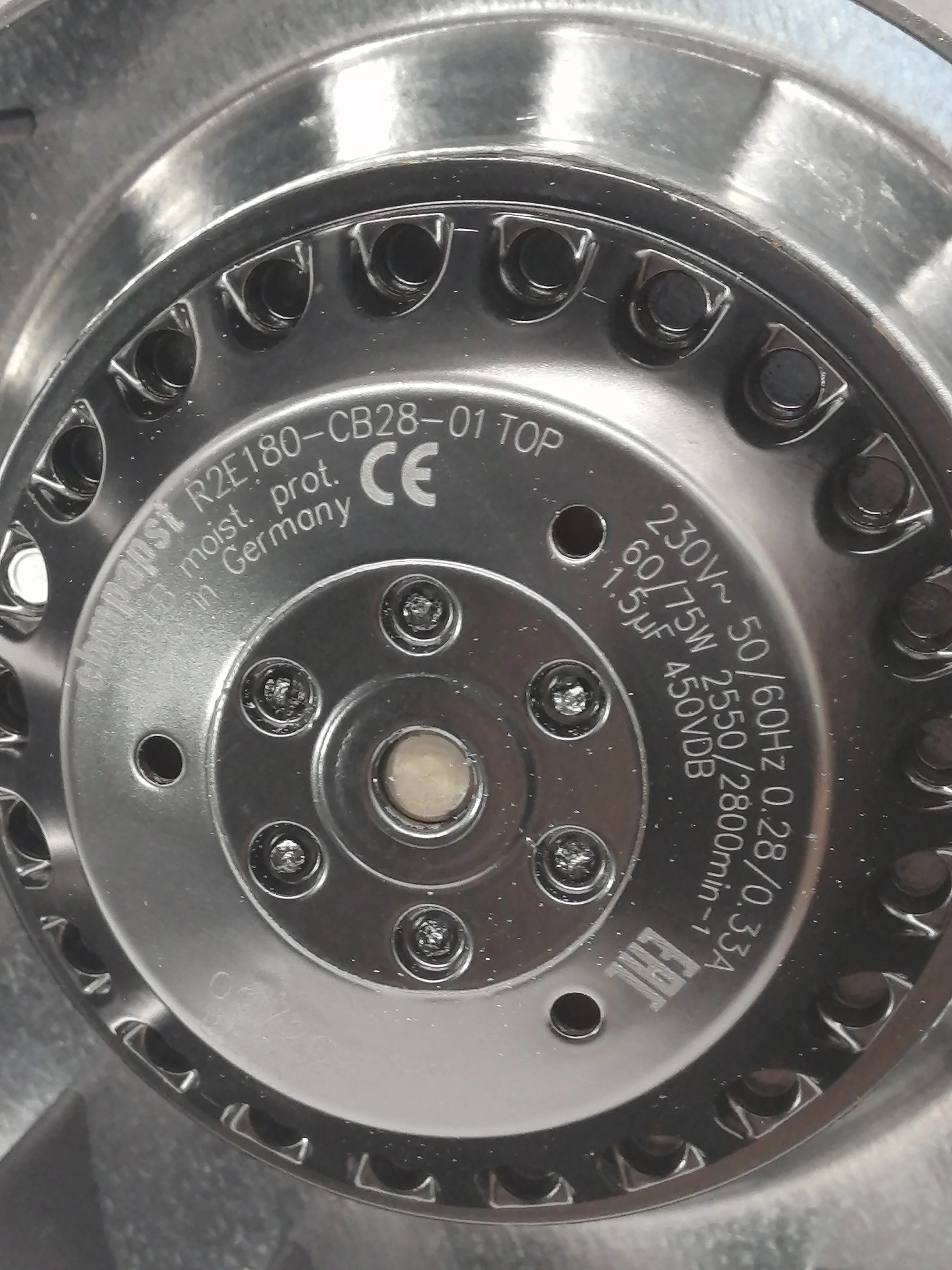 R2E180-CB28-01 R2E180-CB28-17 AC230V  Centrifugal Turbo Fan for Fresh Air System