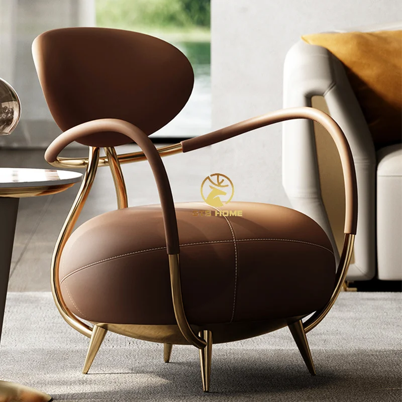 Designer Creative Modern Recliner Ant Leisure Chair Armchair  Villa Living Room Home Modern Light Luxury Backrest Ant Sofa Chair