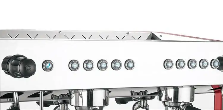 Black Red 110v Two Group Coffee Making Barista Espresso Machine
