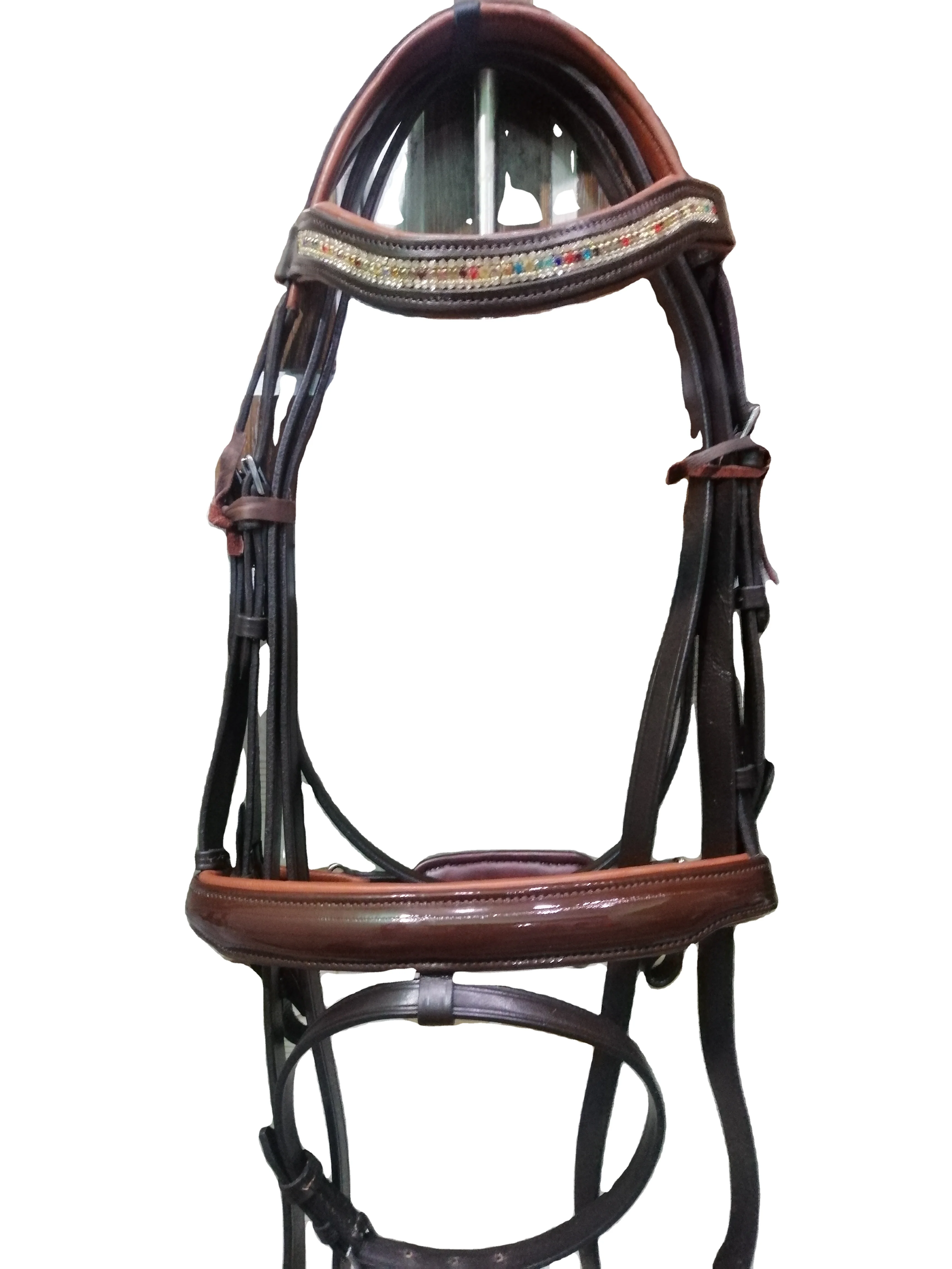 Customized Size Shape Plain Empty Channel Leather Browband