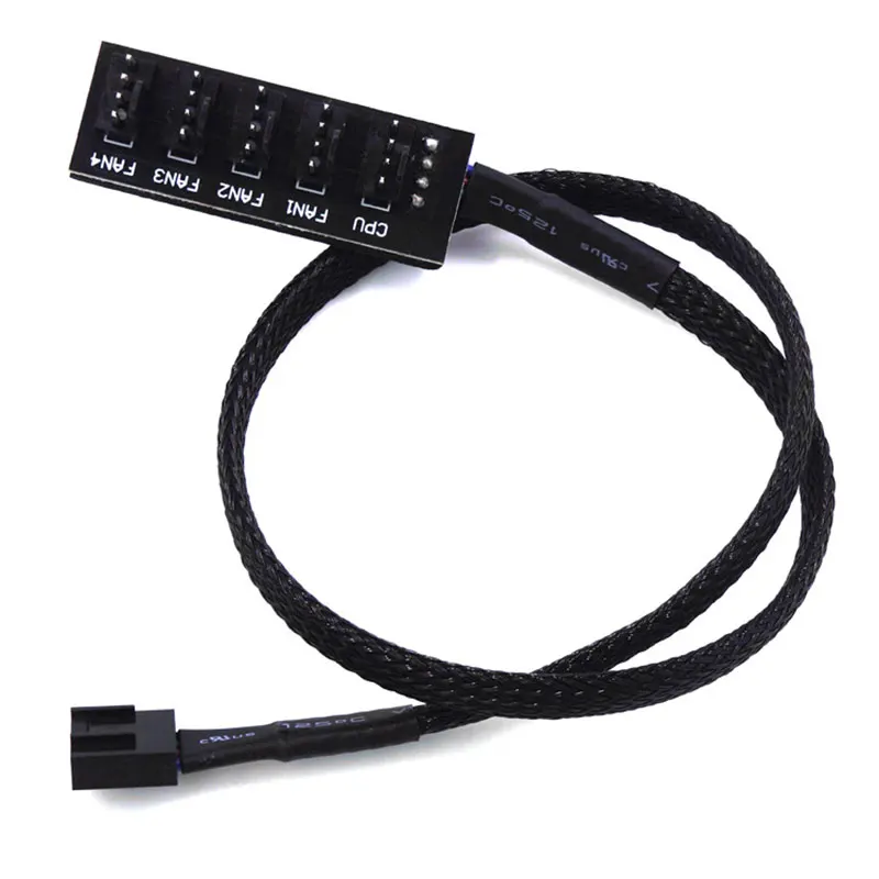 Хост-кейс для кулера ПК, кабель питания для вентилятора, 1 гнездо-4 штекера, 4 контакта, разъем вентилятора, разветвитель, кабель для 3-контактного и 4-контактного охлаждающего вентилятора ШИМ