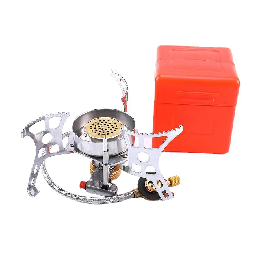 Customized  Rechaud De Stufa Kompor  Saintless Copper Core Windproof Propane Mini Outdoor Burner Portable Gas Camping Stove