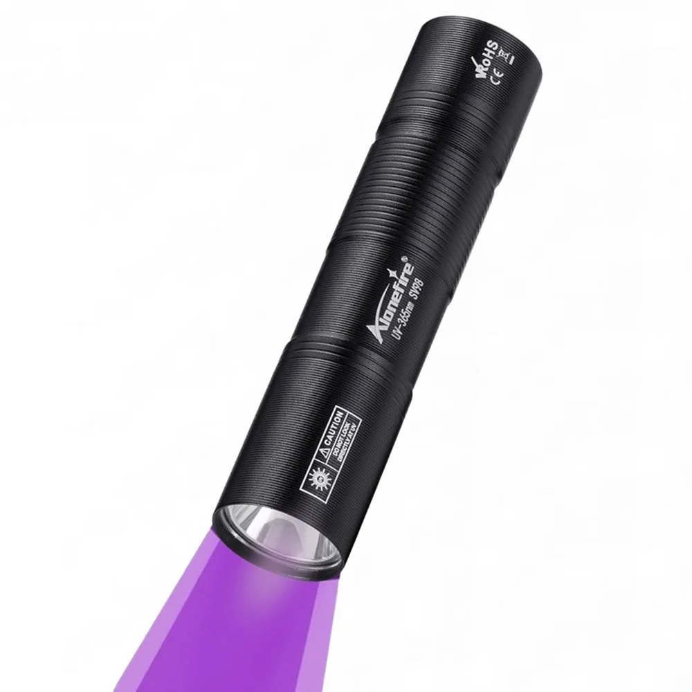 365nm UV Flashlight USB Rechargeable Mini Palm Ultraviolet Nail lamp Torch Pets Urine Cat tinea Money Ore Marker Detection Light