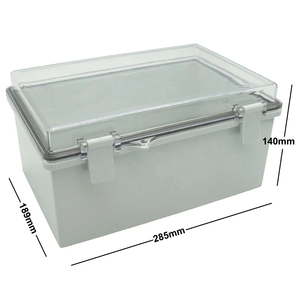 Customized ABS Plastic Enclosure for Electronic Waterproof Outdoor Box With Transparent Cover 285*189*140mm