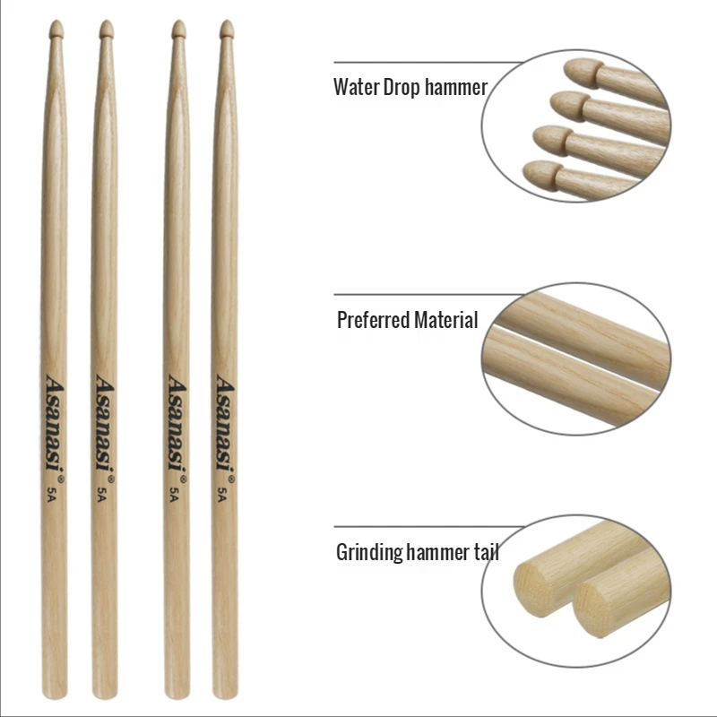 Melen Wholesale Drumstick Custom Made Hickory 5A/7A Drum Sticks