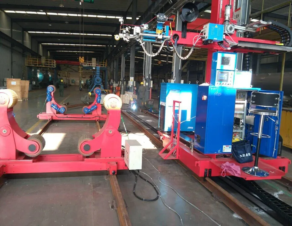 SHUIPO Column and boom welding manipulator for fuel tank production line