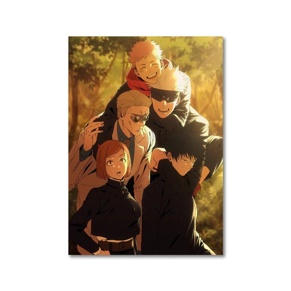 Guanjun 40*60cm Japanese anime poster wall art jujutsu kaisen shonen jump manga canvas prints painting