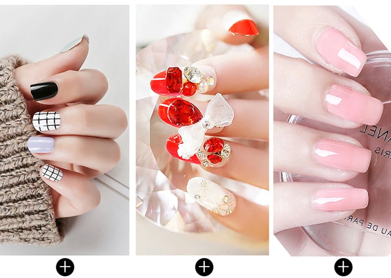 Hot Sale Jelly Transparent Double Side self Adhesive Nail Sticker for Girls