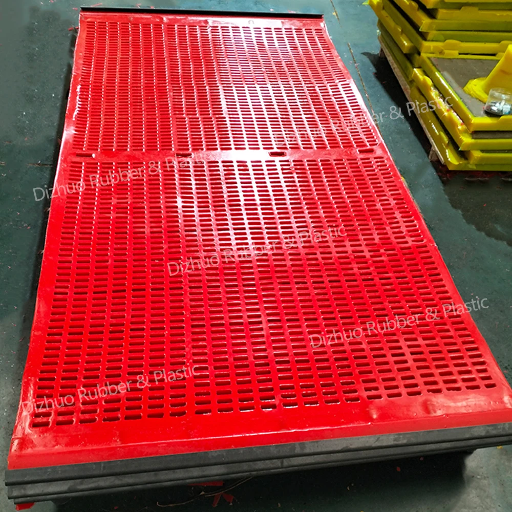 high wear resistance polyurethane shaker screen mesh through-slit sieve plate for mining and separation of sands and gravels