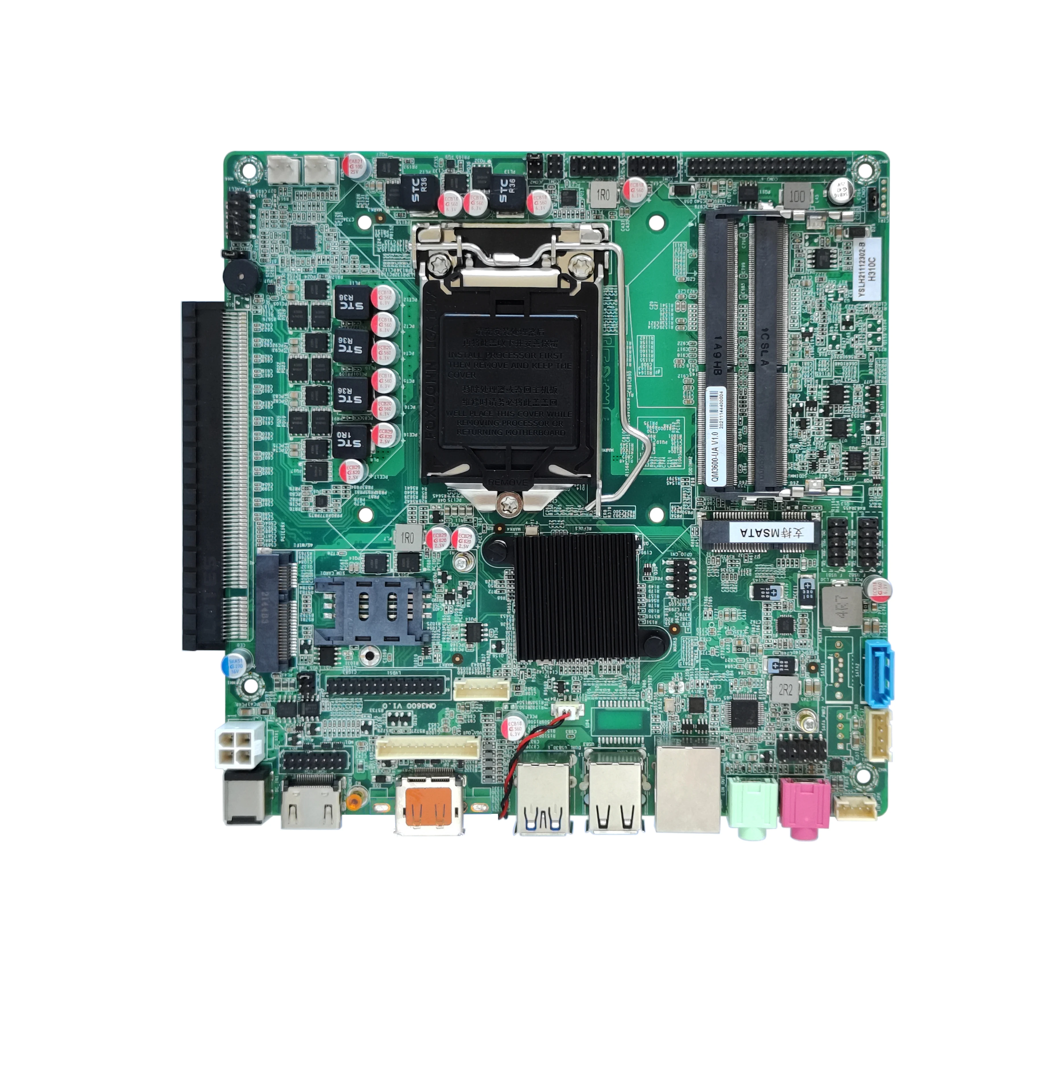 Материнская плата Elsky X86 ITX 6-го поколения Core i5-6400/6500 CPU DDR4 64G RAM H310 LGA1151 PCIE X16 HD-MI VGA /DP LVDS/EDP