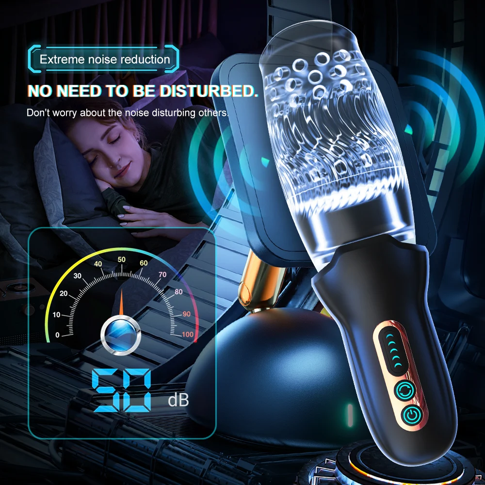 10 vibration rotating stimulation penis mens masturbation cup