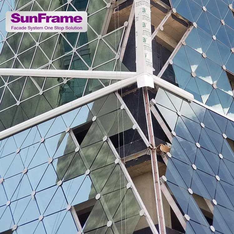 Unique Design Kenya Prism Tower Aluminum perforated facade panel aluminum curtain wall