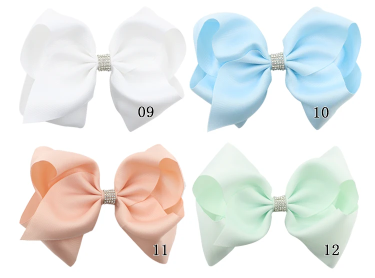 HCArtware 8 inch jojo bow hair clips for girls 20 colors Ribbon hair accessories for girls Customizable colors
