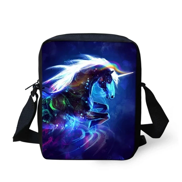 2022 Fashion Design Unicorn Print Diagonal Bag Shopping Travel Shoulder Diagonal Kid jelly Fantasy Mini Cross-body Shoulder Bag