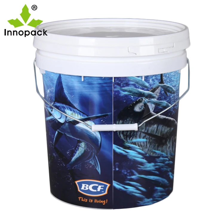 Blue Multiple colors can be customized 15L White & Transparent Food Grade Plastic Drum 5 Gallon round Bucket Pails & Barrels