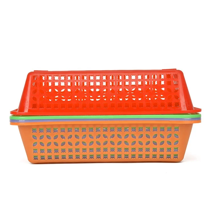 Hot Sell Rectangular Plastic Food Storage Kitchen Strainer with Holes