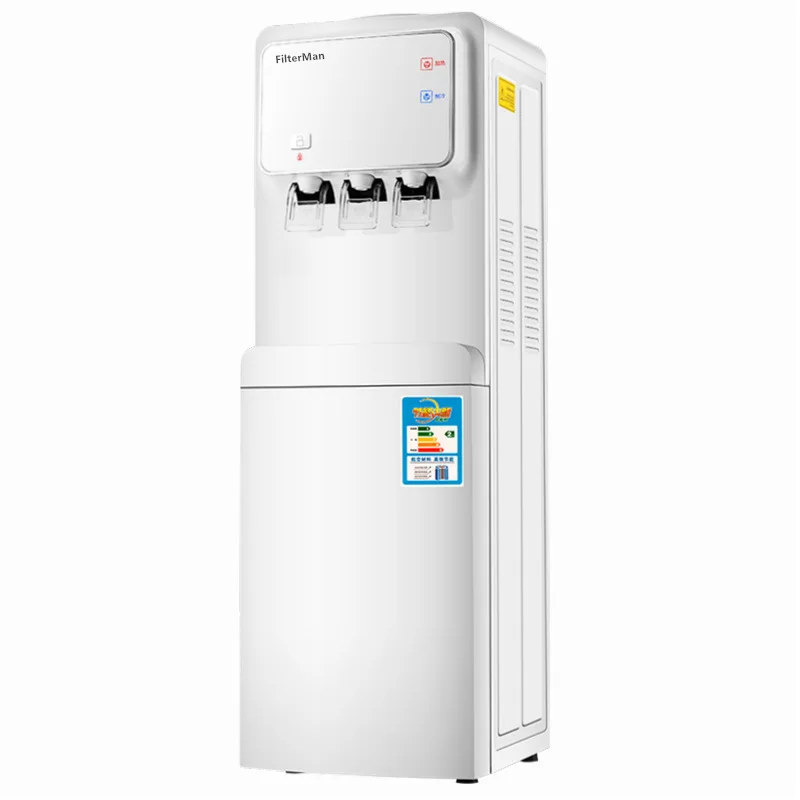 Горячая продажа электронный Холодильный диспенсер для воды Вертикальная температура льда нагрев три двойная дверь с охлаждением