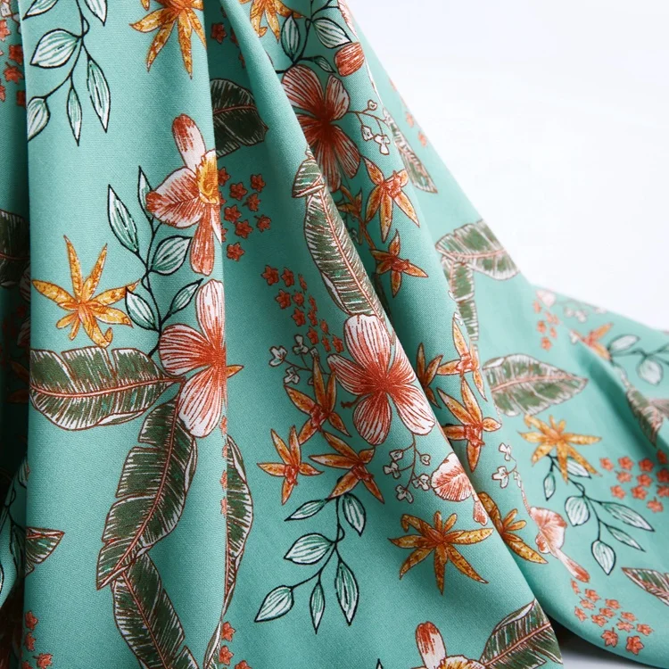 100% viscose rayon screen print fabric rayon african  wax prints spun rayon  weaving fabric 6 yards