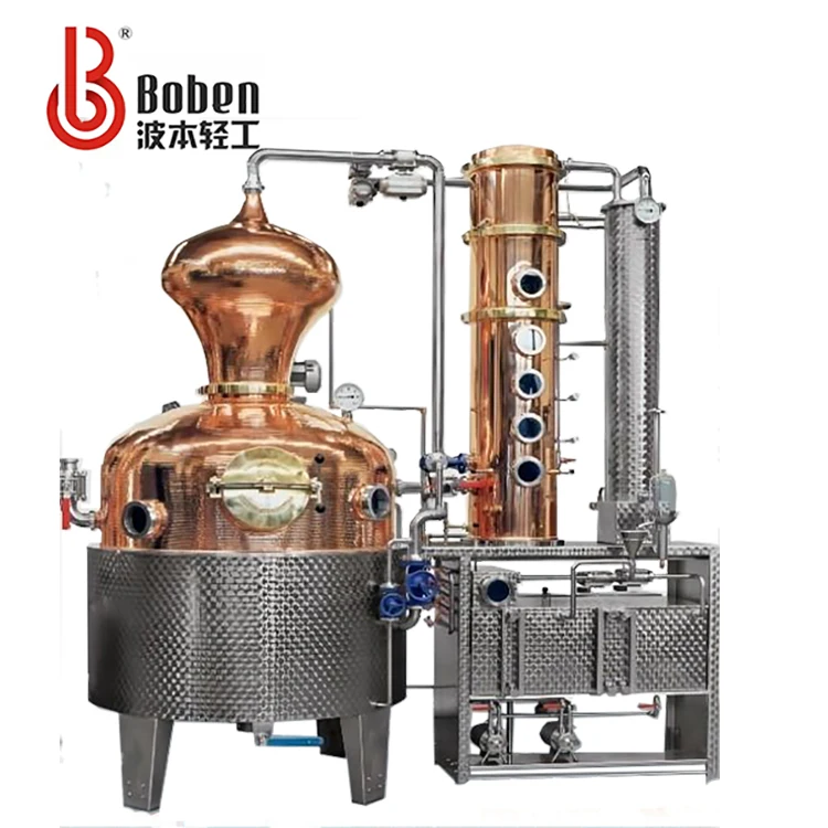 1000l Copper Distillation Equipment Rum Brandy Vodka Whisky Distillery Alcohol Still