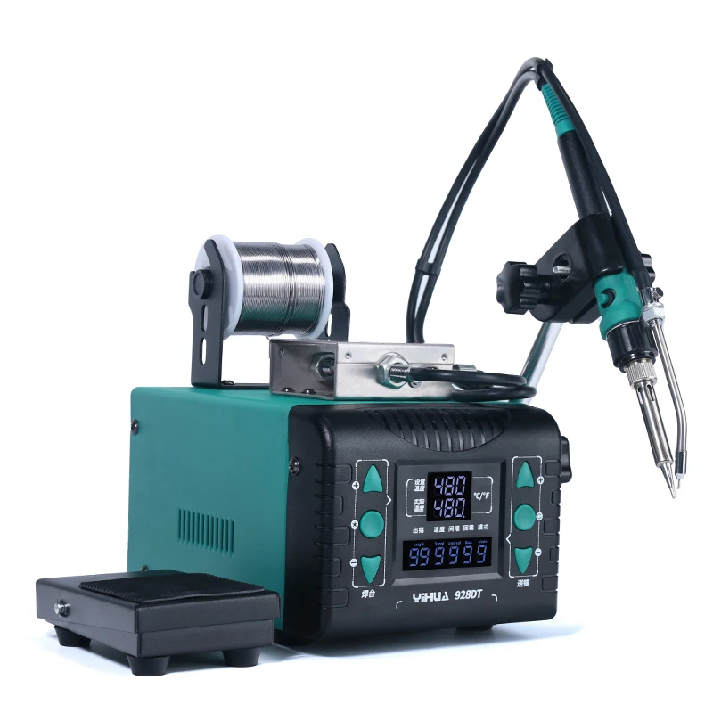 YIHUA 928DT anti static lead free rework station foot operate tin auto soldering iron constant temperature soldering station