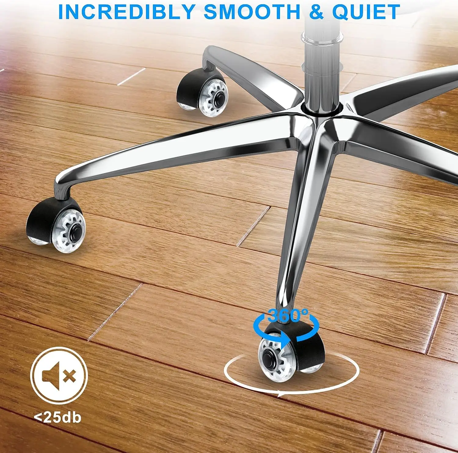 Free OEM 2023 luxury new design  2 Inch Universal Fit Black Heavy-Duty  Office Chair Caster Wheels Mute Rubber Chair Casters