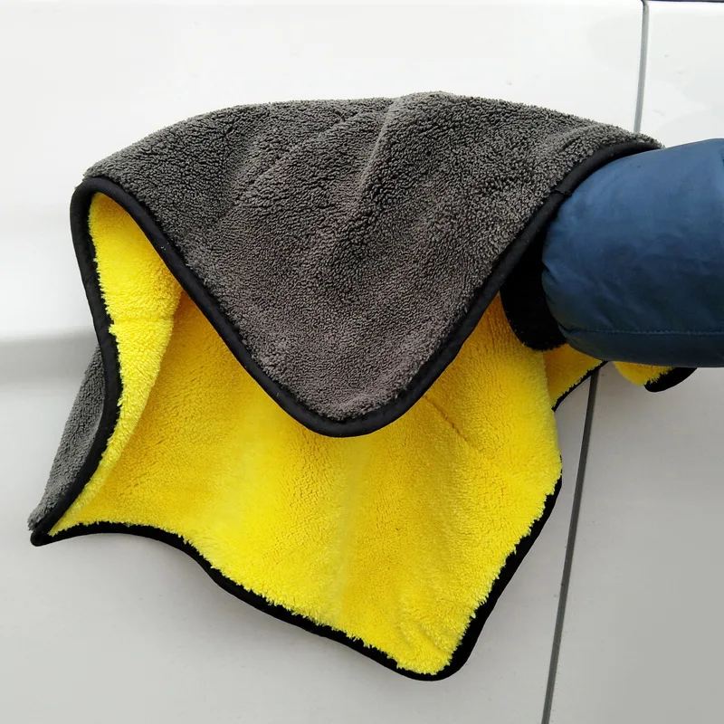 Compound Double Heavy Absorbent Coral Fleece 45*38 Microfiber Cleaning Car Cash Terry Cloth
