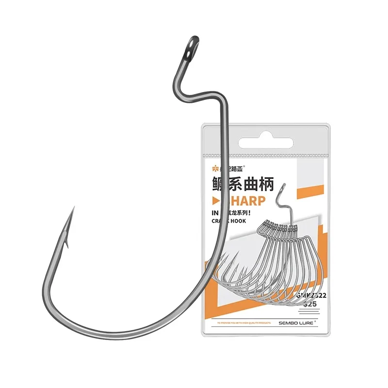 SEMBOLURE Mandarin Freshwater Fishing Tackle High Carbon Steel Carp Fishing Jig Worm Barbed Sea  Fishing Hooks Long Shank Hooks