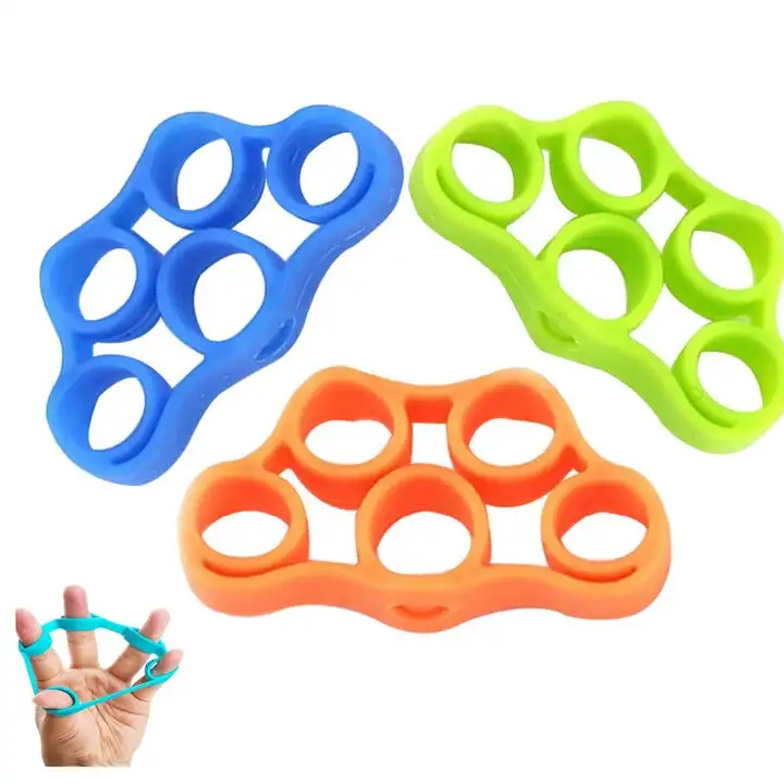 High Quality Exerciser Hand Strengthener Trainer Hand Gripper Adjustable Silicone Finger Trainer Stretchers