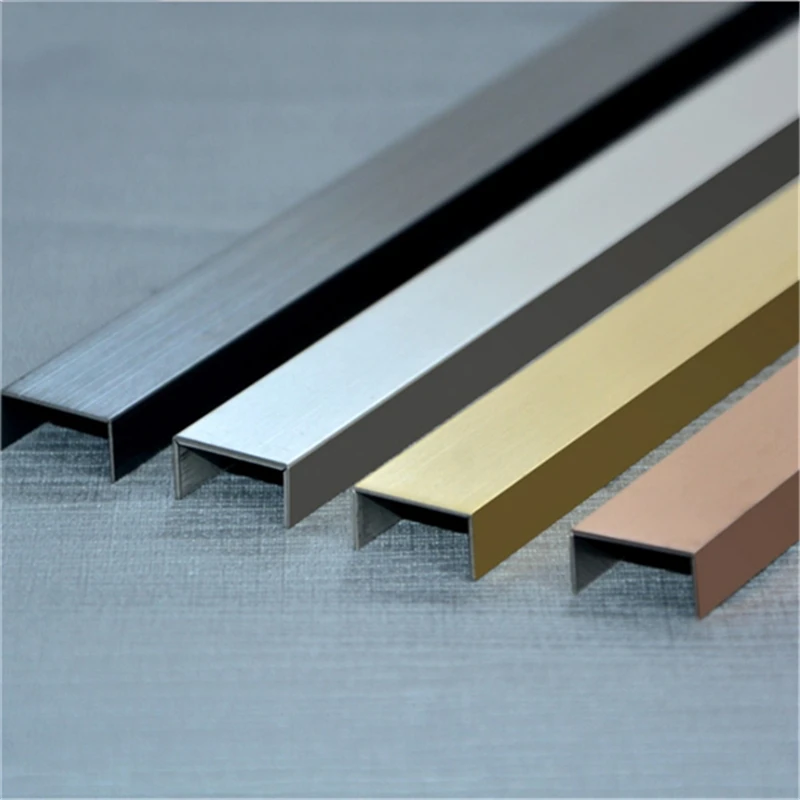 Foshan Supplier Tile Edge Trim For Interior Wholesale Metal Tile Profiles U Shape High Quality Stainless Steel Decorative