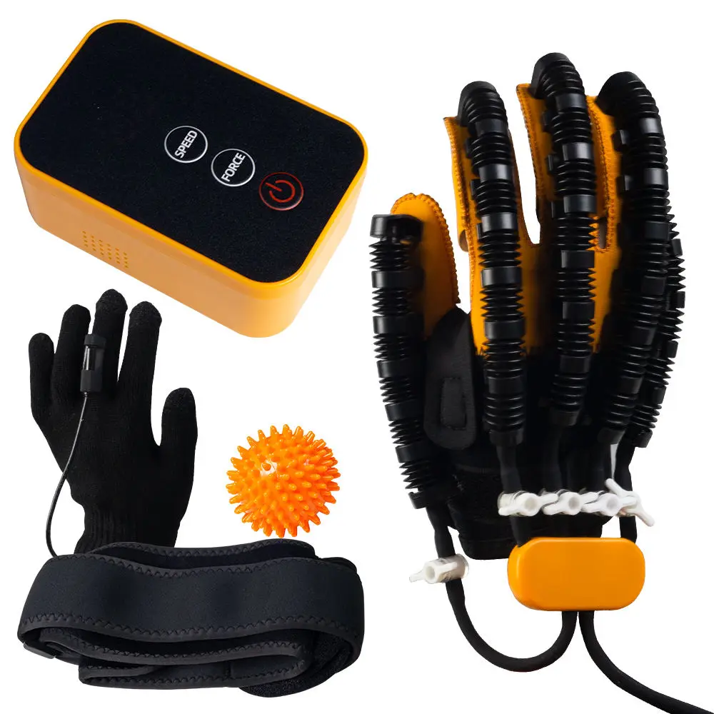 Upgraded Heating Rehabilitation Training Robot Gloves with Voice Prompts Stroke Hemiplegia Hand Function Recovery Finger Trainer