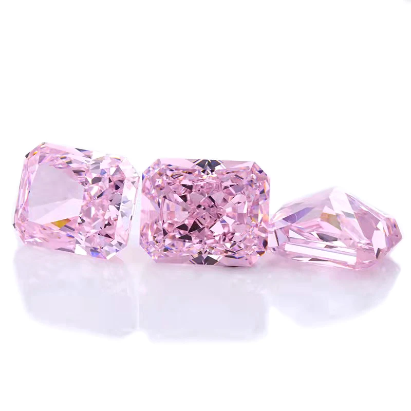 Wholesale price Iced cut cz stones Radiant cut oct10x8mm loose gemstone Synthetic cubic zirconia
