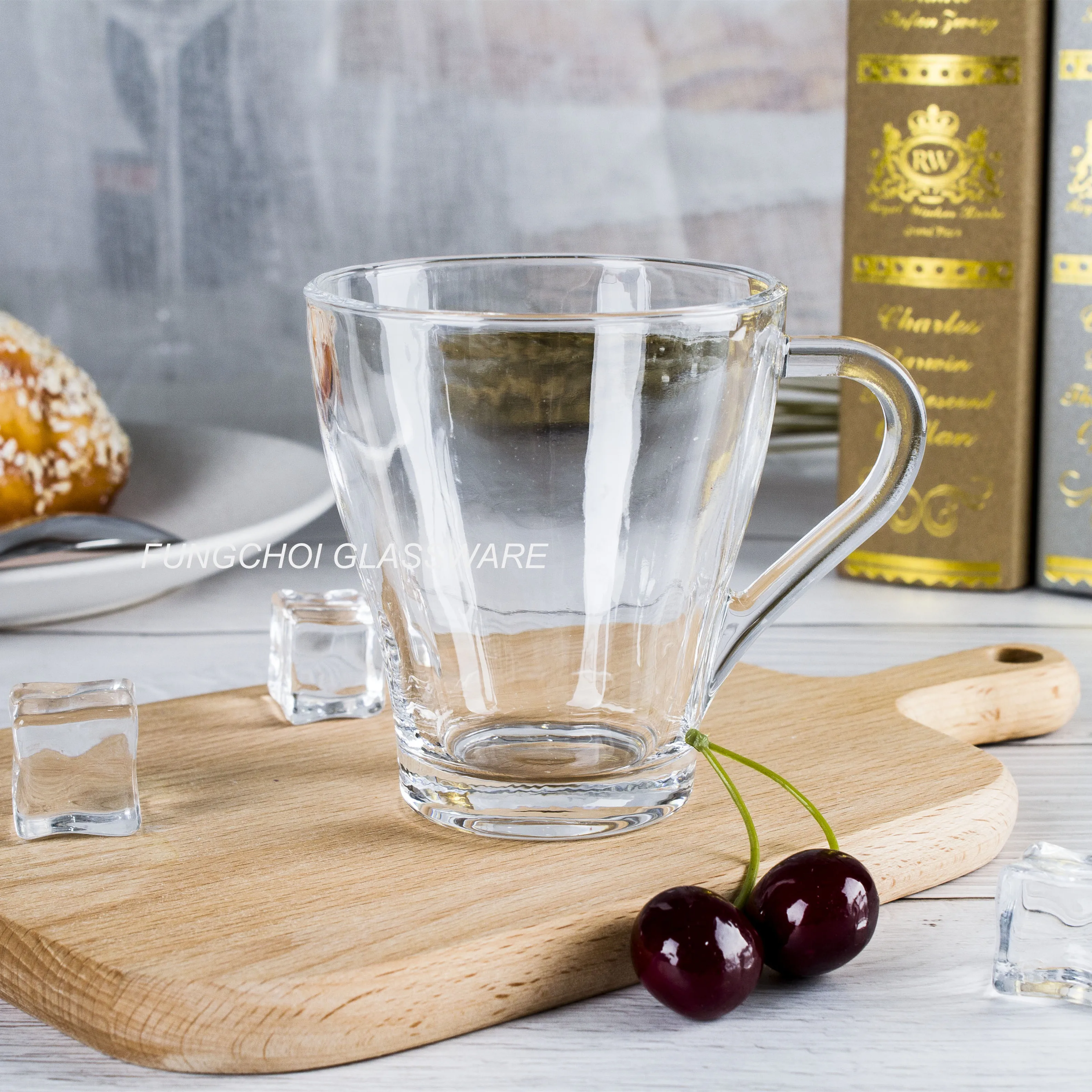 8.8oz 250ml  classic glass transparent cup sublimation glass coffee mug cup