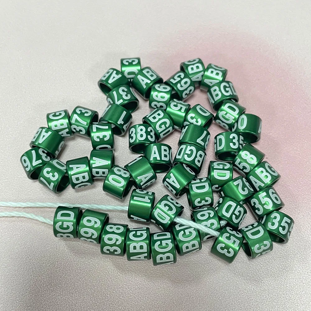 GSF Factory In Stock ABR-S 1212 Multi Color Aluminum Bird Ring Parrot Bird Pigeon Foot Rings Customize Logo Finch Canary Rings
