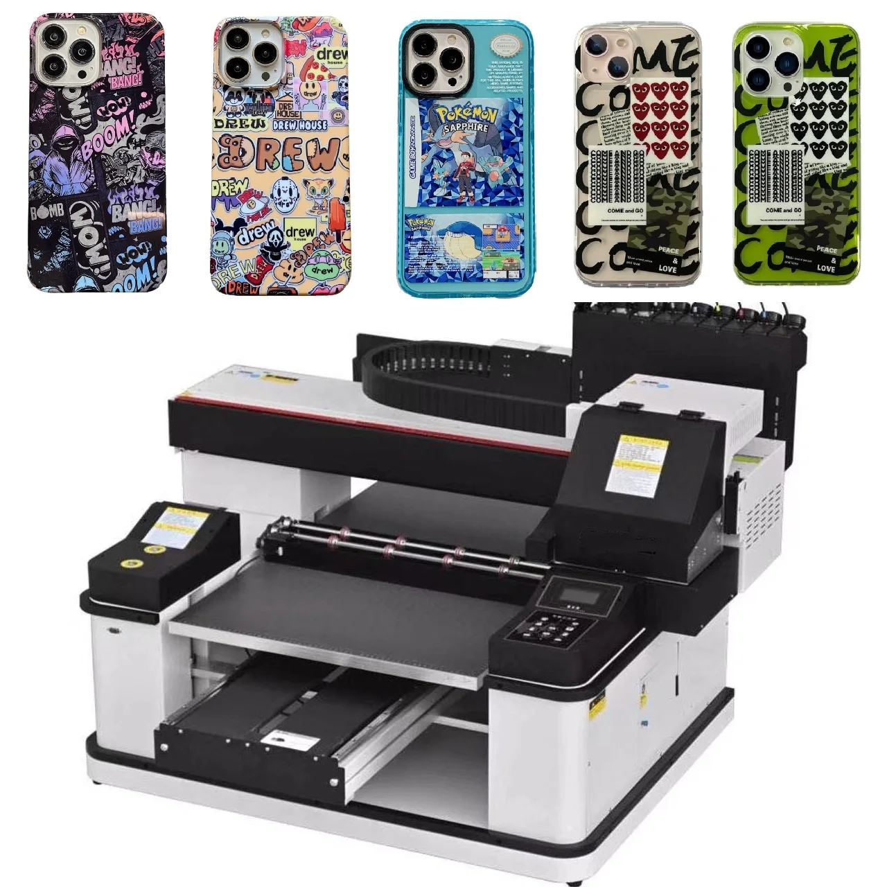 High Quality Design Flatbed UV Printer A1 6090 with Three XP600 Print Heads Varnish Printing Machine