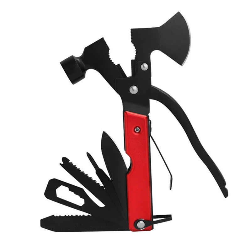 MF-8931 Personalized Pocket Gift Multi Purpose Exploring Camping Hiking Portable Folding 13-In-1 Multitool Axe Hatchet