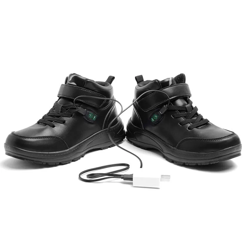
 Умные кожаные ботинки с электрическим подогревом и зарядкой через USB TH15105  