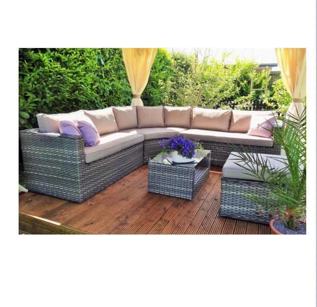 Green all weather used hotel outdoor wicker furniture for sale