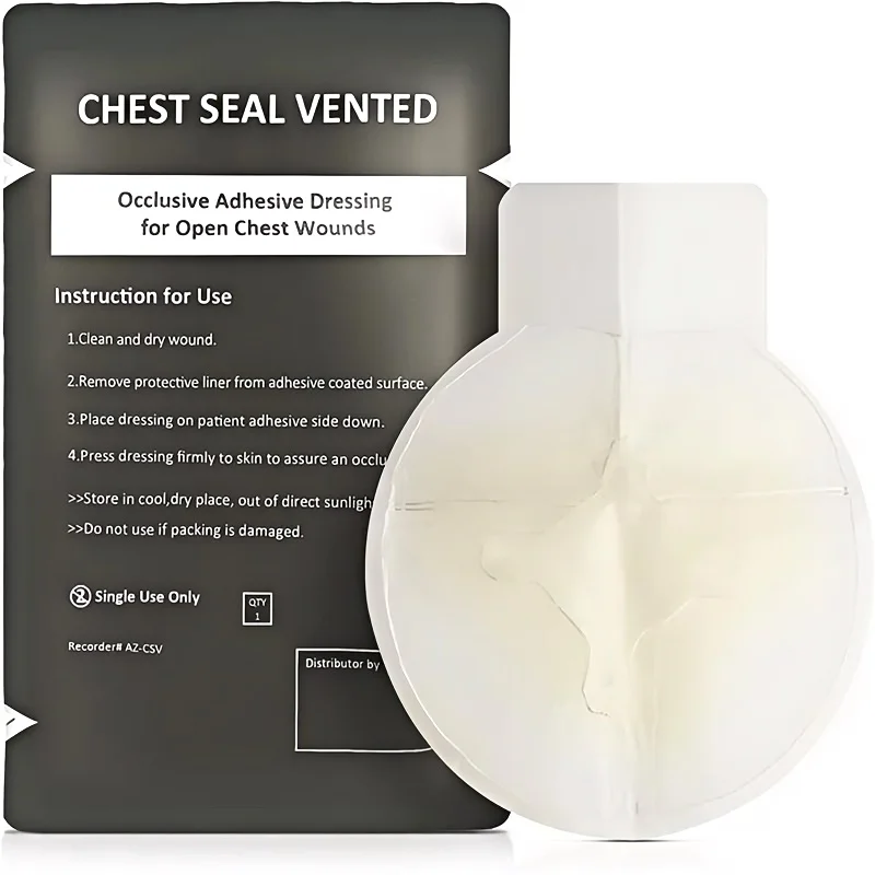2025 IFAK Supplies individual Hydrogel Vent Chest Seal First Aid Kit Emergency Wound Super-Adherent Dressing