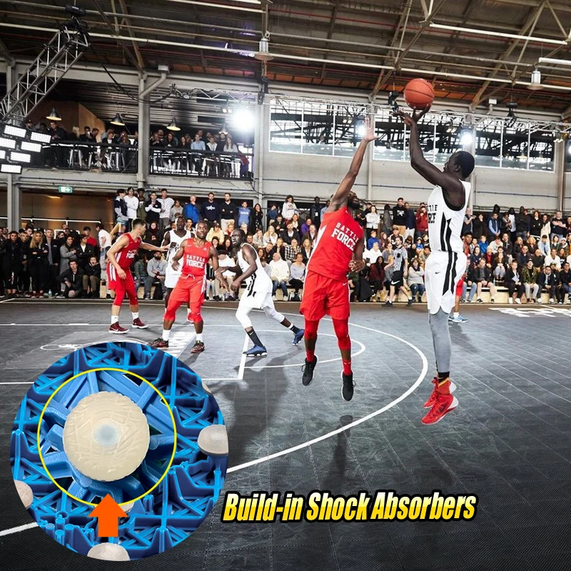 Стандартная CE портативная баскетбольная полипропиленовая напольная плитка пластиковая от