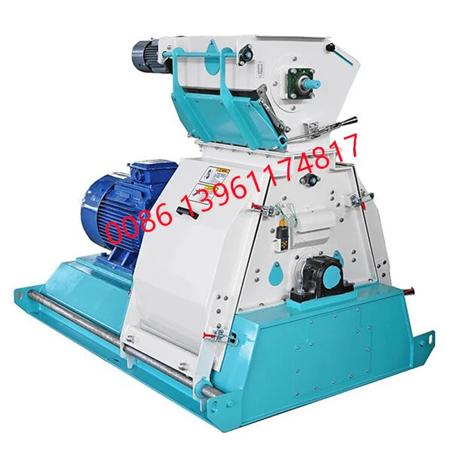 High Capacity Animal Feed Processing Hammer Mill Large Grains Grinding Machine