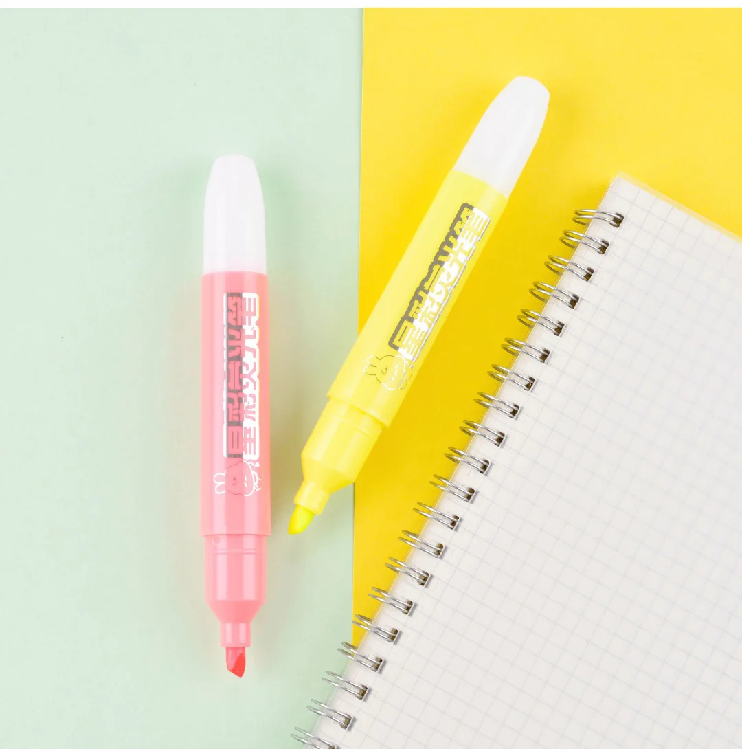 Factory Hot sell 6 pcs pack Jumbo size capacity highlighter marker pens