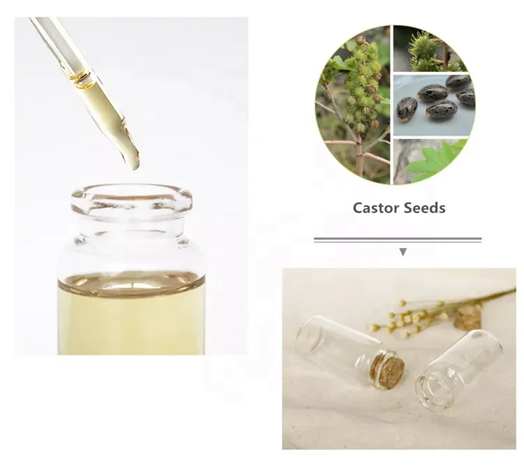 Baolin OEM/ODM 100% Pure Organic Cold Pressed Private Label Refined Hair Growth Eyelashes Eyebrows carrier oil Castor Oil