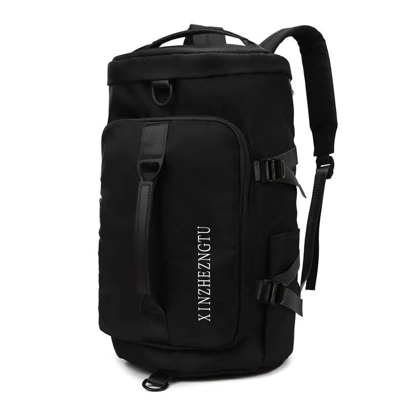 Wholesale custom cheap duffle backpack travel bags sports gym duffel bag with shoe compartment for men women