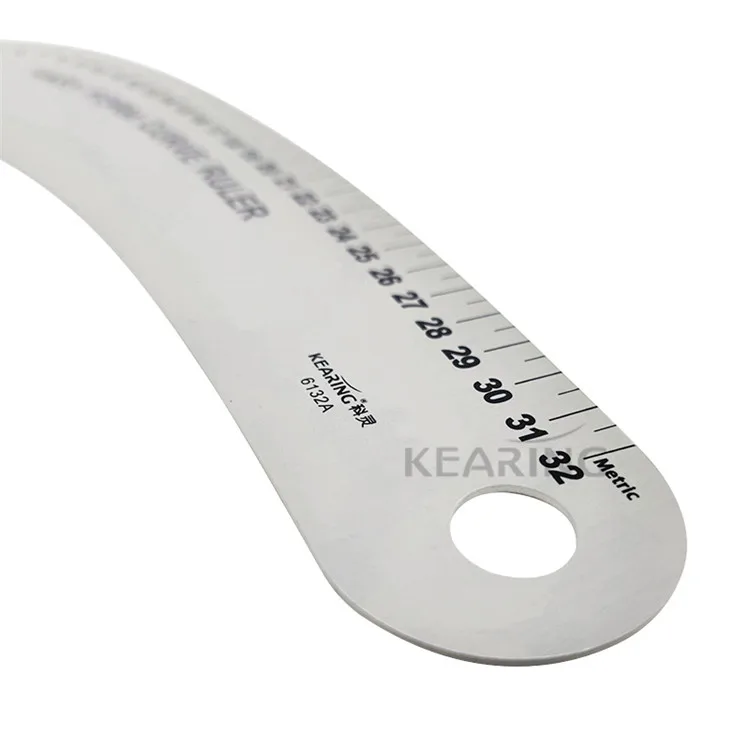Kearing 2018 NEW 32CM Aluminum French Curve for Fashion Design Pattern Making #6132A