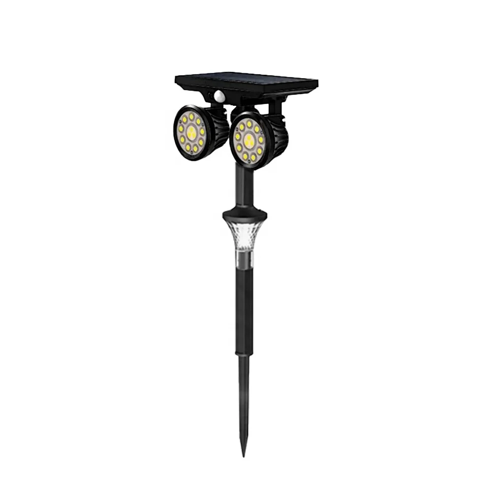 Solar spotlights Outdoor landscape spotlights Double head infrared sensor 3 lighting modes Garden spotlights porch patio lawn