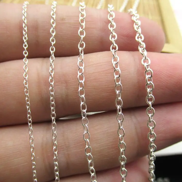 A1223 fashion high quality sterling silver 925 chain O chain necklace bracelet bulk jewelry chain
