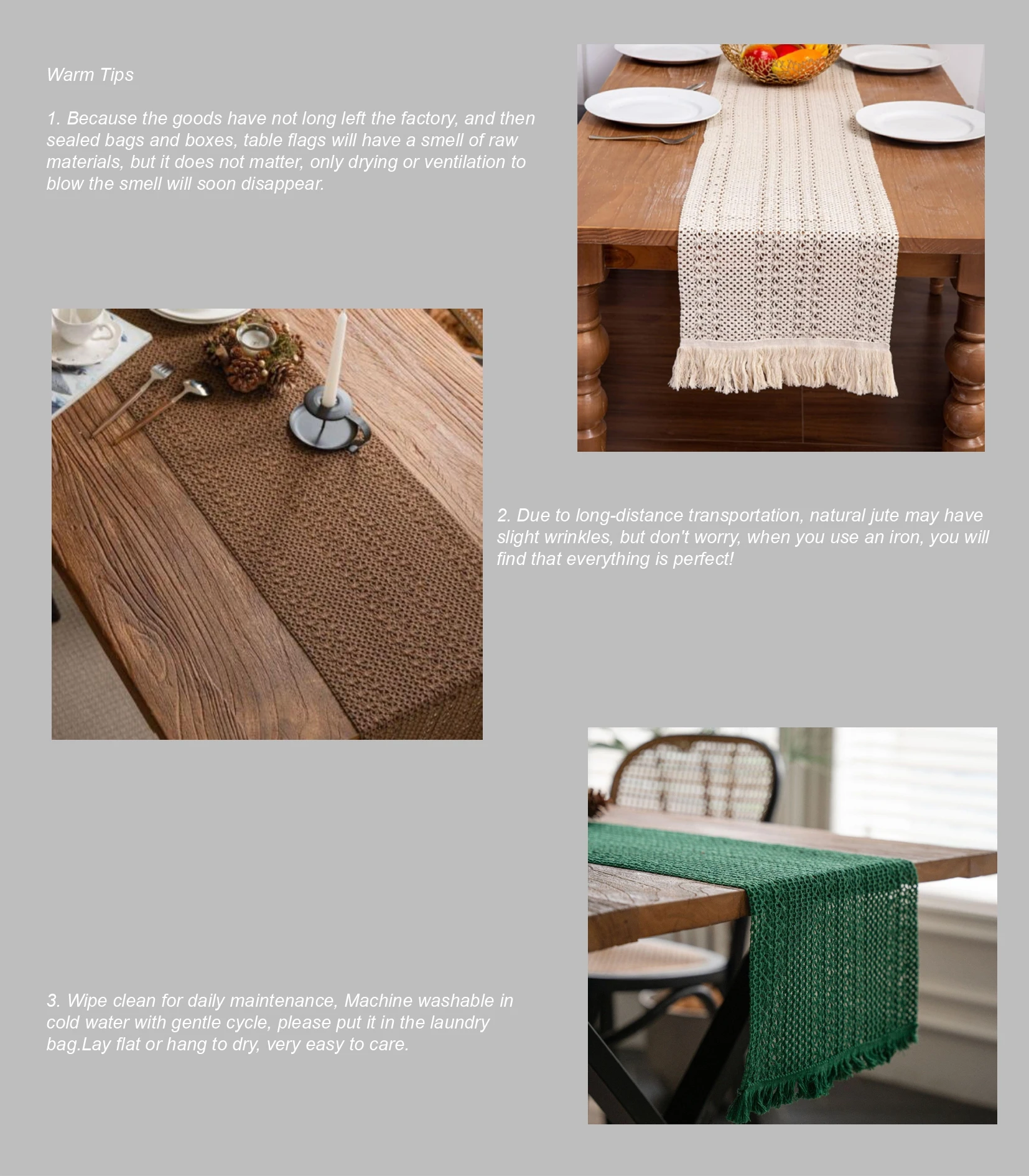 LISO Custom Made Kitchen Accessories Plain Place mat Woven Table Mat Cotton Fabric Placemat