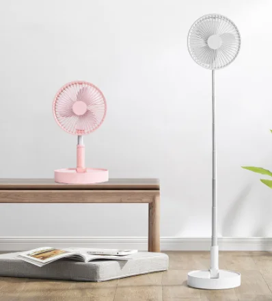 Hot Picks Portable Foldable Telescopic USB Rechargeable Floor Desk Fan Air Cooler Partner Fan China Factory Distributor Price