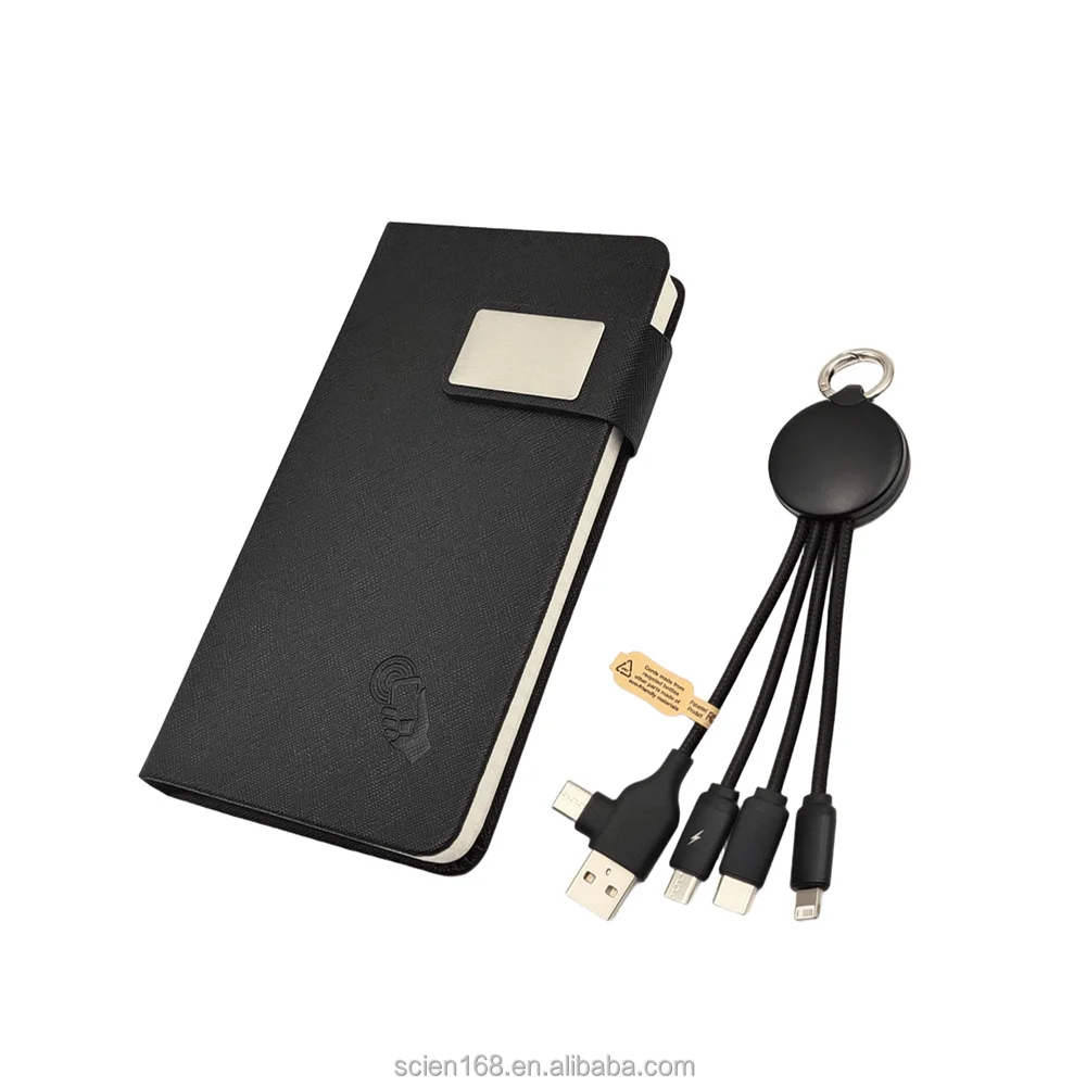 Экологически чистый ноутбук A6 NFC с зарядным кабелем 15 см 6 в 1 USB A и C на IPhone typec кабель подарочный набор